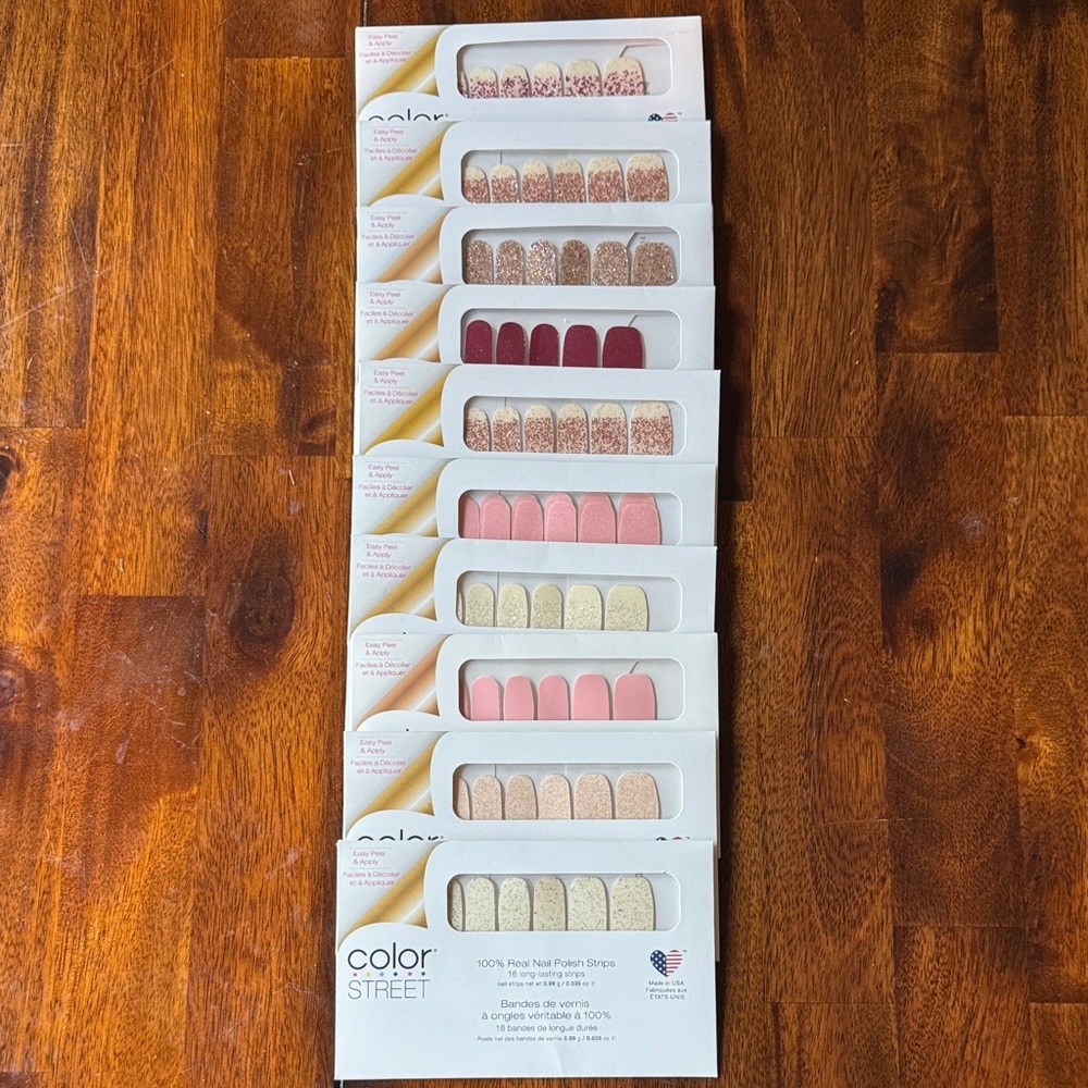 Color Street Glitter and Solid Nail Strips Collection